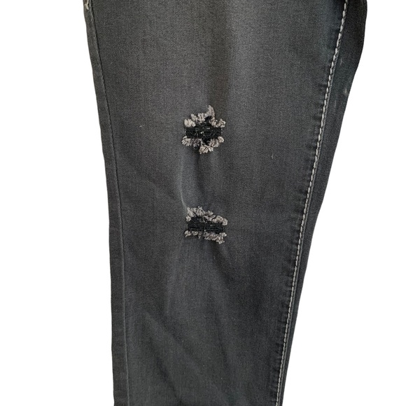 True Religion Girls Rocco Relaxed Skinny Jeans Distressed Black Size 14 Girls - Picture 10 of 14